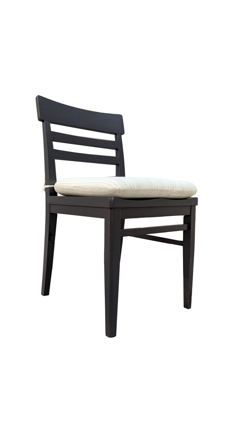 Grace Striped Side Chair - Raven