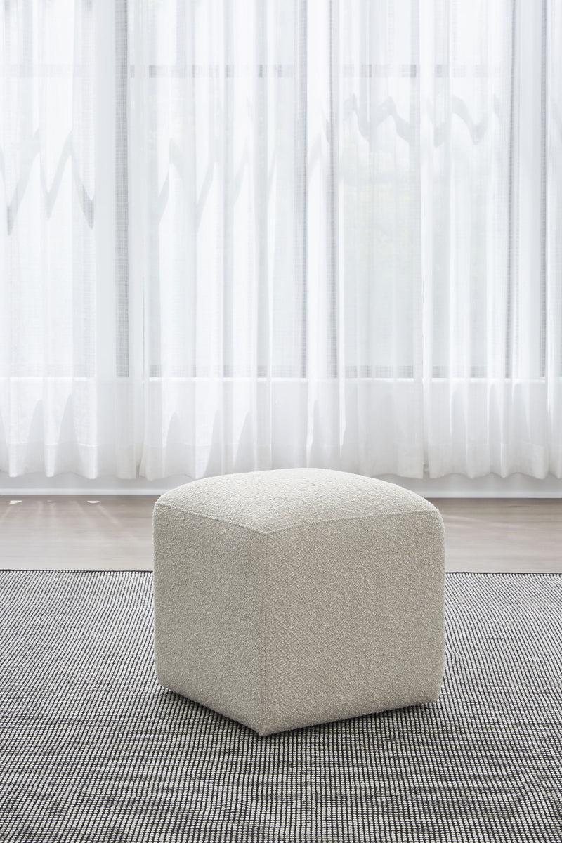 Liv Fully Upholstered Dining Ottoman in Brun Boucle