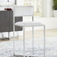 Amalfi X-Base Counter Stool in White Leather