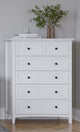 Grace Five Drawer Chest in Snowfall White (2024)