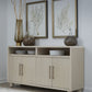 Zinnia Four Door Two Shelf Sideboard in White Sand