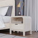 Drake One Drawer One Shelf USB-Charging Nightstand in Sugar