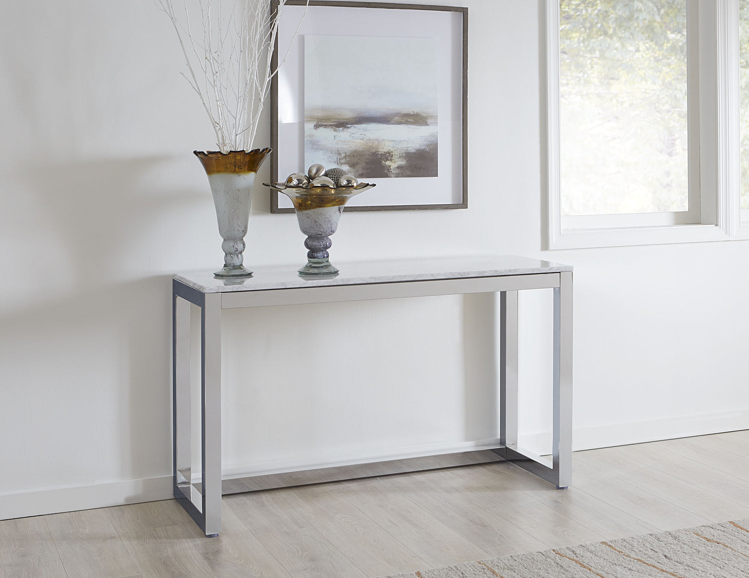 Amalfi Carrara Marble Top Sideboard