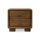 Boka Two Drawer Acacia Wood Nightstand in Impala