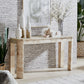 Cosmo Mappa Burl Console Table in Amber Kiss