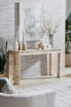 Cosmo Mappa Burl Console Table in Amber Kiss