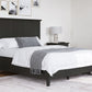 Grace Queen-size Three Panel Bed in Raven Black
