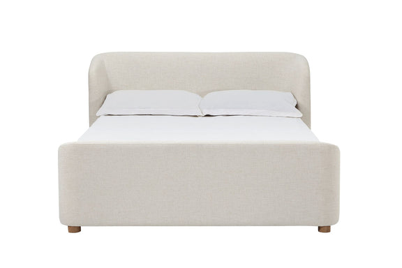 Kiki Upholstered Platform Bed in Whipped Honey Linen (2026)