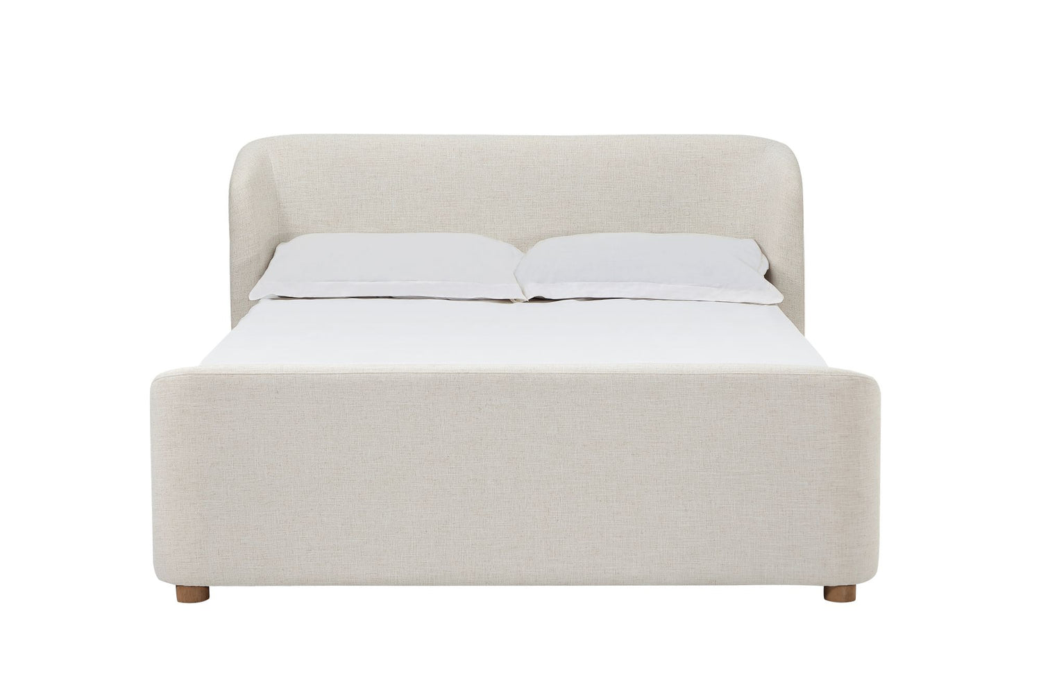 Kiki Upholstered Platform Bed in Whipped Honey Linen (2026)