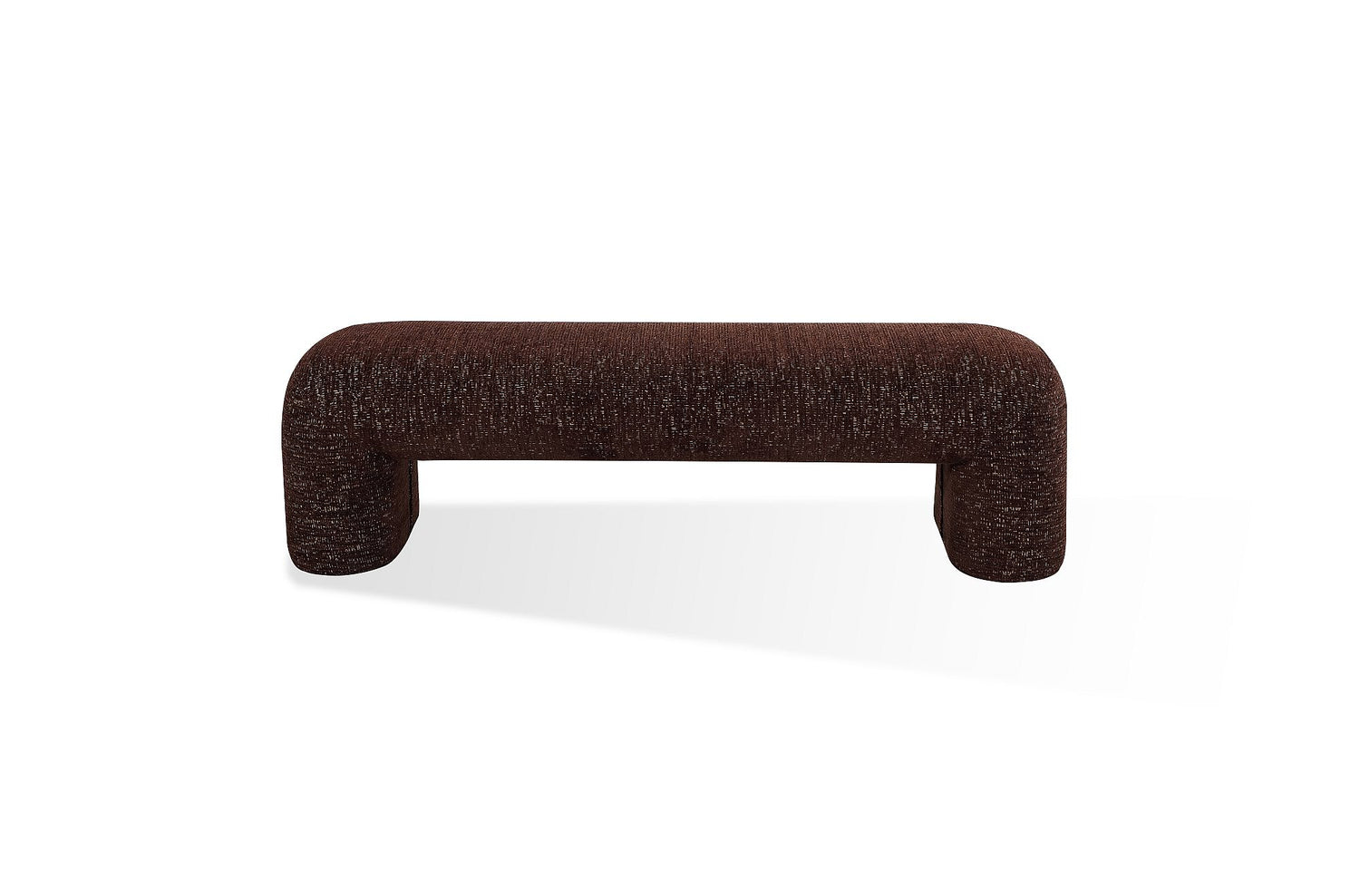 Mocoa Fully Upholstered Bench in Mongoose Chenille