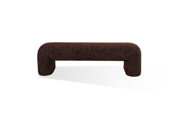 Mocoa Fully Upholstered Bench in Mongoose Chenille