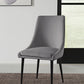 Winston Upholstered Metal Leg Dining Chair in Goose and Black