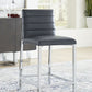 Amalfi Metal Back Counter Stool in Cobalt Leather