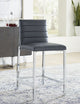 Amalfi Metal Back Counter Stool in Cobalt Leather