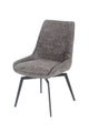 CEO 180 Degree Return Swivel Upholstered Dining Chair in Oyster