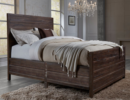 Townsend Solid Wood Panel Bed in Java