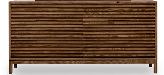 Tanner Six Drawer Ash Wood Dresser in Roux