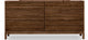 Tanner Six Drawer Ash Wood Dresser in Roux