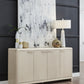 Liv Four Door Ash Wood Sideboard in White Sand