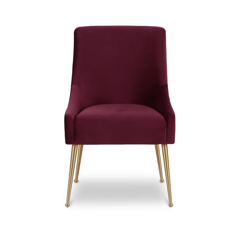 Beatrix Performance Velvet Dining Chair - Burgundy