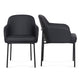 Sydney Performance Vegan Leather Armchair - Set of 2 - Black
