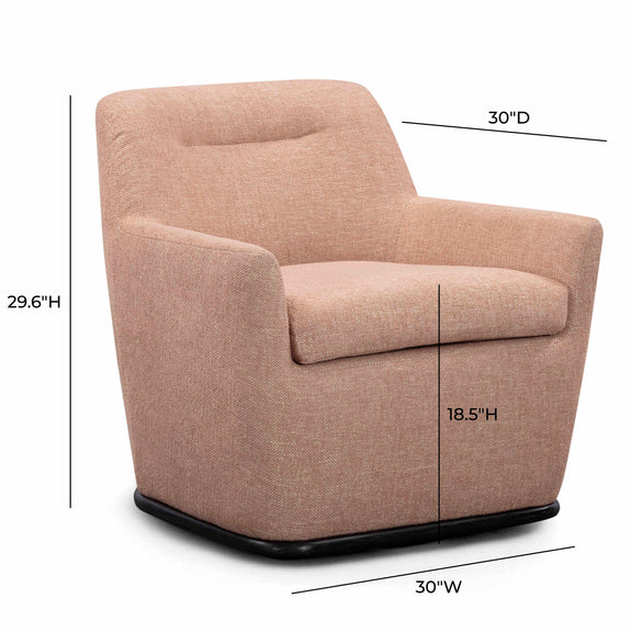Mado Swivel Accent Chair - Peach