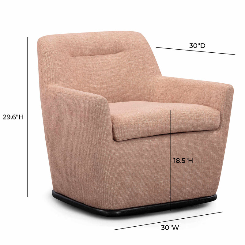 Mado Swivel Accent Chair - Peach