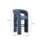 Malone Performance Chenille Stool - Blue Denim / Bar Height