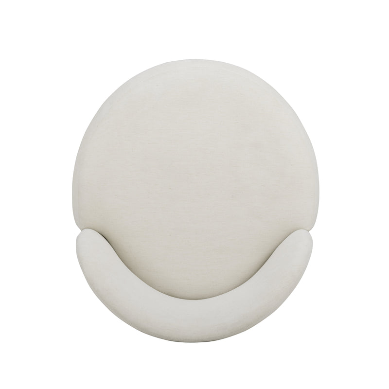 Persa Round Back Performance Chenille Dining Chair - Cream