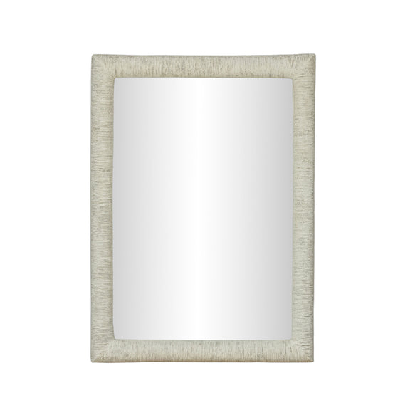 Orpheus 34"X47" Ribbed Faux Stone Rectangular Wall Mirror