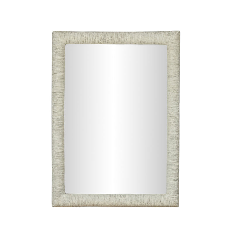 Orpheus 34"X47" Ribbed Faux Stone Rectangular Wall Mirror