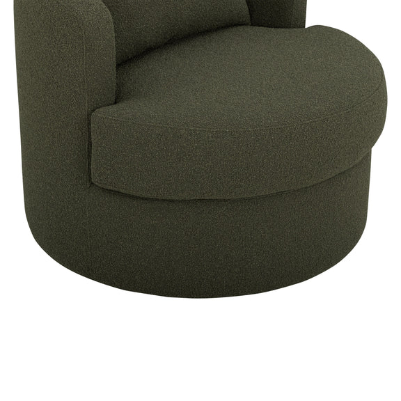 Silvi Performance Boucle Swivel Accent Chair - Kale Green