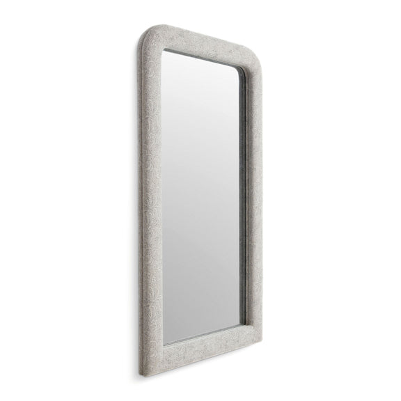 Heidi 43"X78" Upholstered Oversized Floor Mirror - Neutral Floral