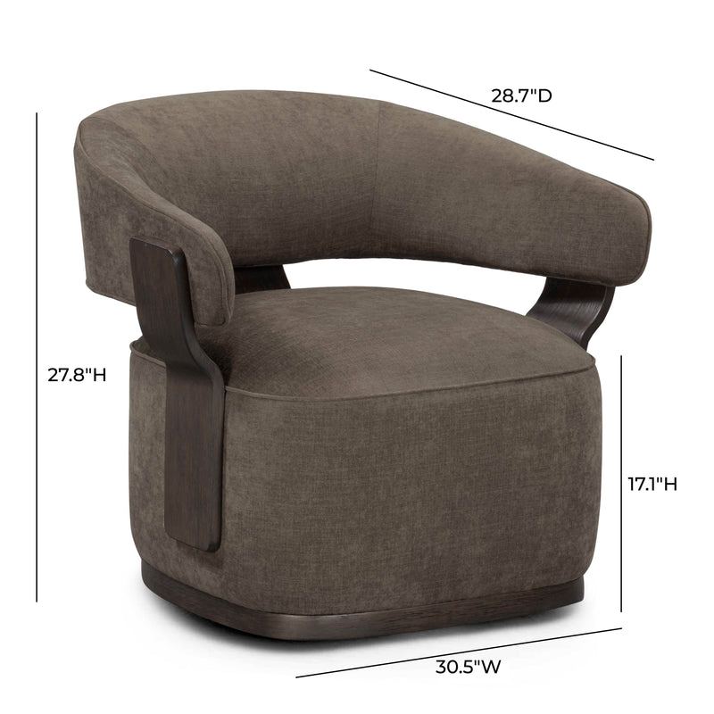 Madison Performance Swivel Accent Chair - Mink