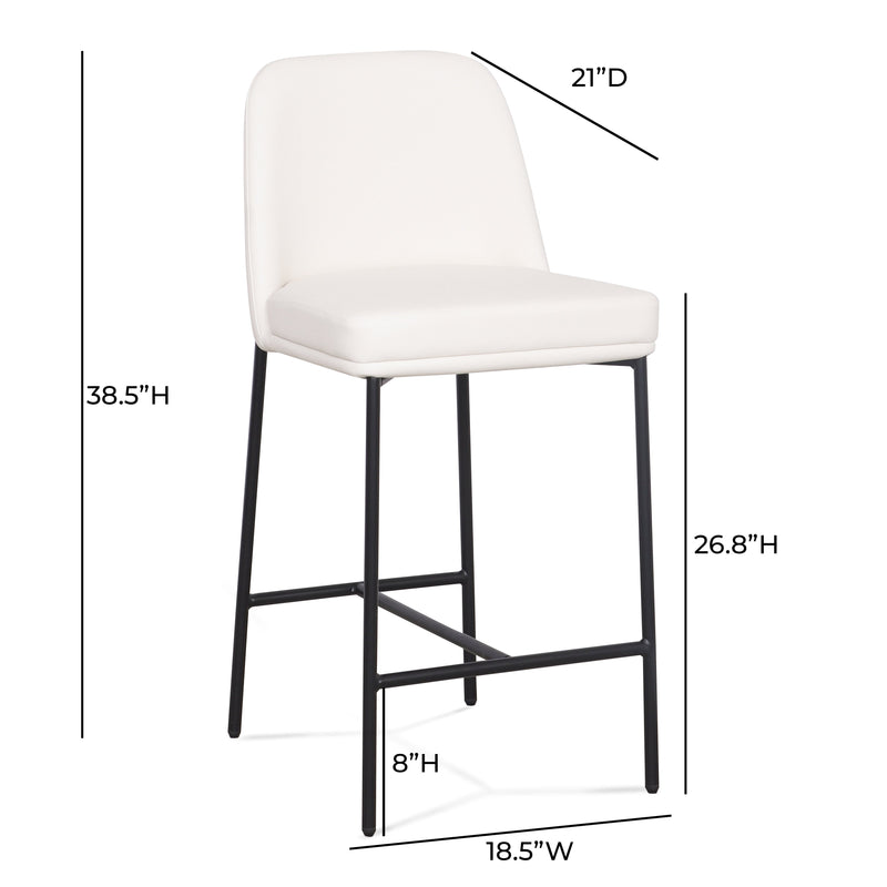 Sydney Performance Vegan Leather Counter Stool - Set of 2 - Cream