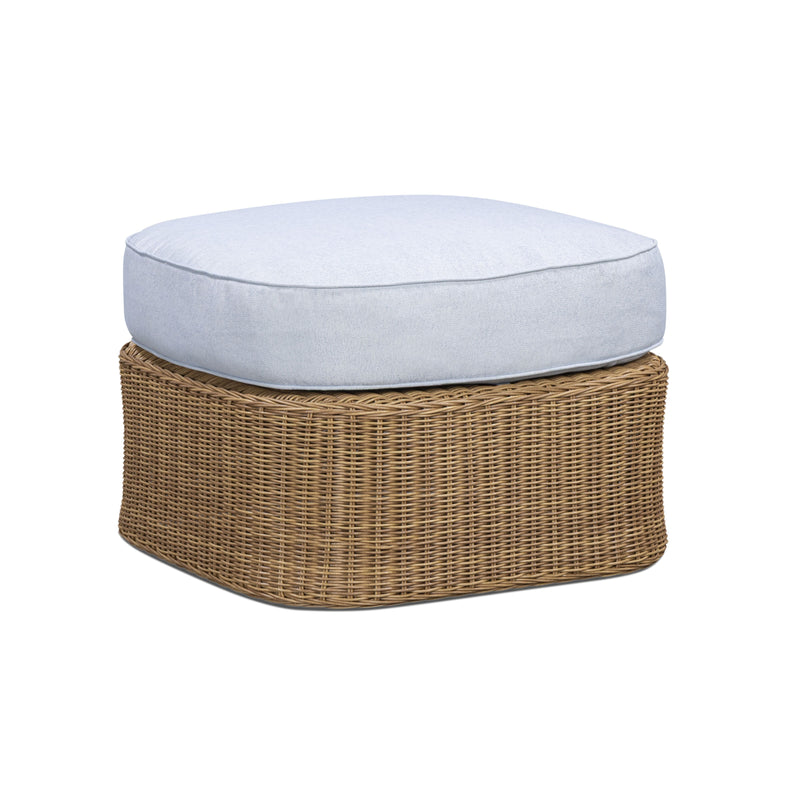 Axel Boucle Outdoor Ottoman - Blue