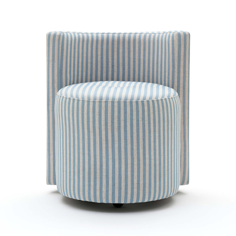 Alyssa Rolling Desk Chair - Blue