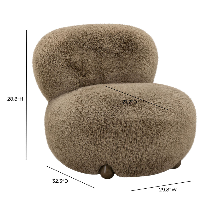 Pucker Accent Chair - Taupe