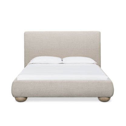 Rayne Textured Fabric Bed - Cream