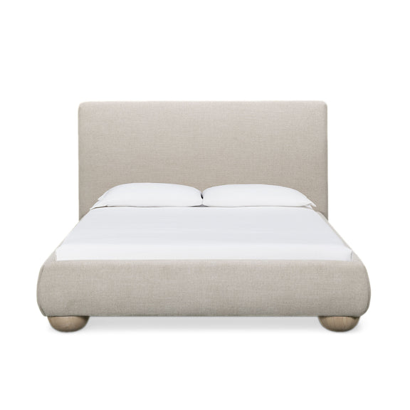 Rayne Textured Fabric Bed - Cream