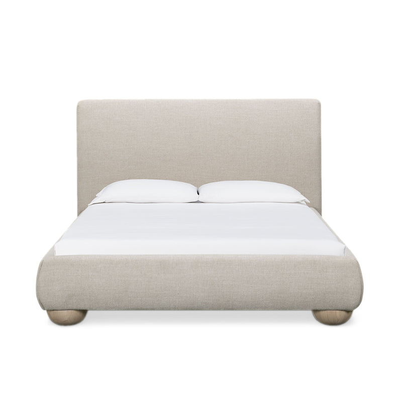Rayne Textured Fabric Bed - Cream