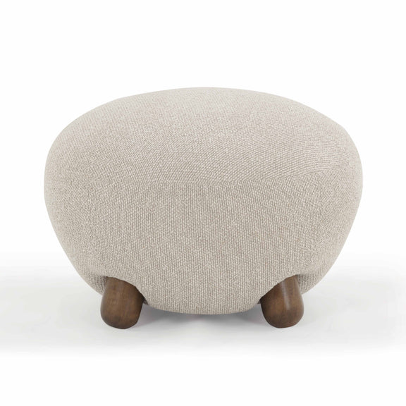 Pucker Ottoman - Warm Grey