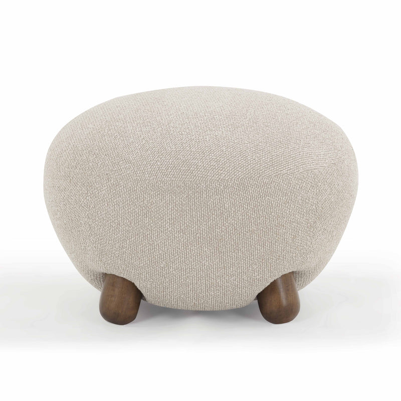 Pucker Ottoman - Warm Grey