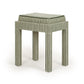 Kora Cotton Jute Contract-Grade Accent Stool - Green Stripes