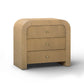 Hump 38" Arched 3-Drawer Bedside Chest - Natural
