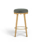 Oodle Performance Vegan Mohair Bar and Counter Stool - Green / Natural Ash / Bar Height