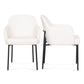 Sydney Performance Vegan Leather Armchair - Set of 2 - Cream