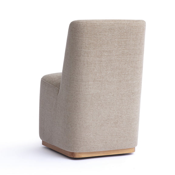 Melissa Performance Fabric Rolling Dining Chair - Tan