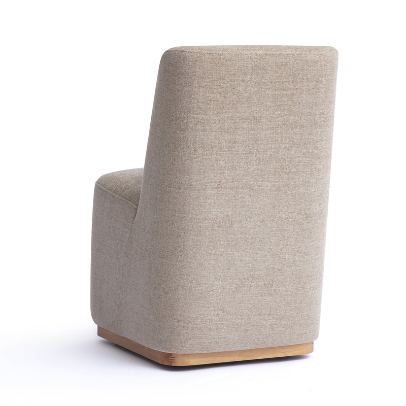 Melissa Performance Fabric Rolling Dining Chair - Tan