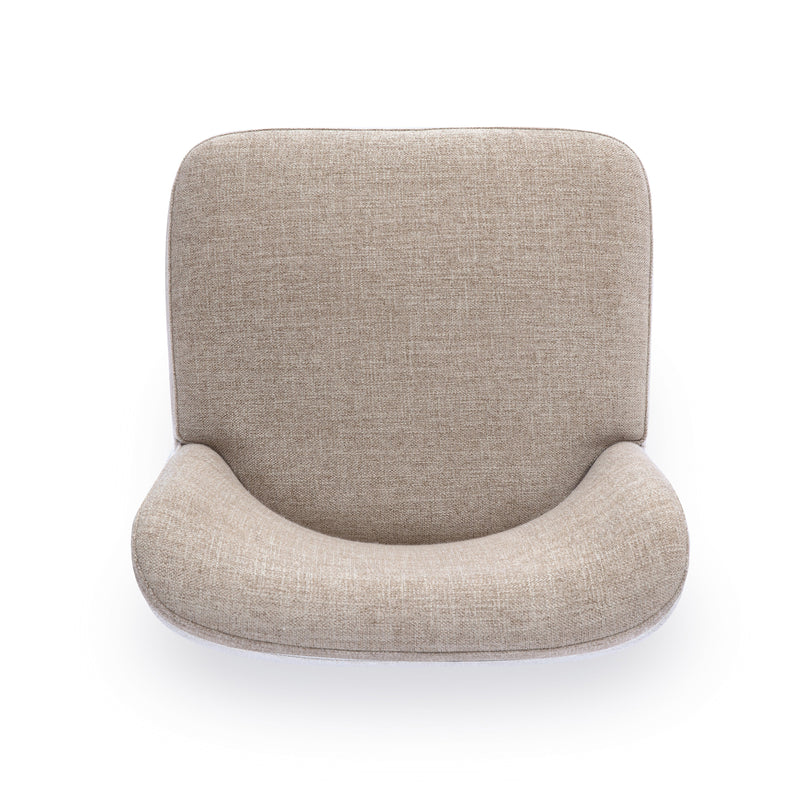 Melissa Performance Fabric Rolling Dining Chair - Tan
